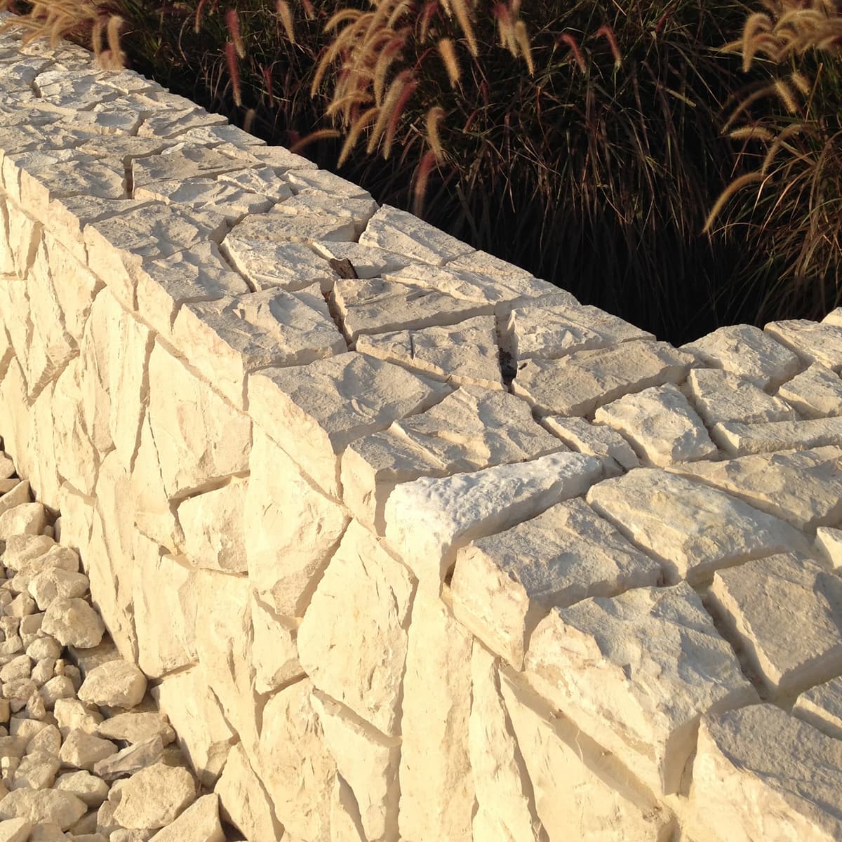 Limestone wall